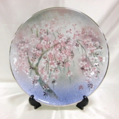 七宝　しだれ桜　飾り皿