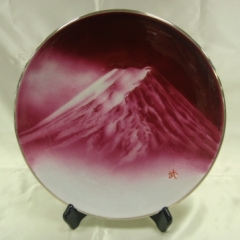 七宝　赤富士　飾り皿